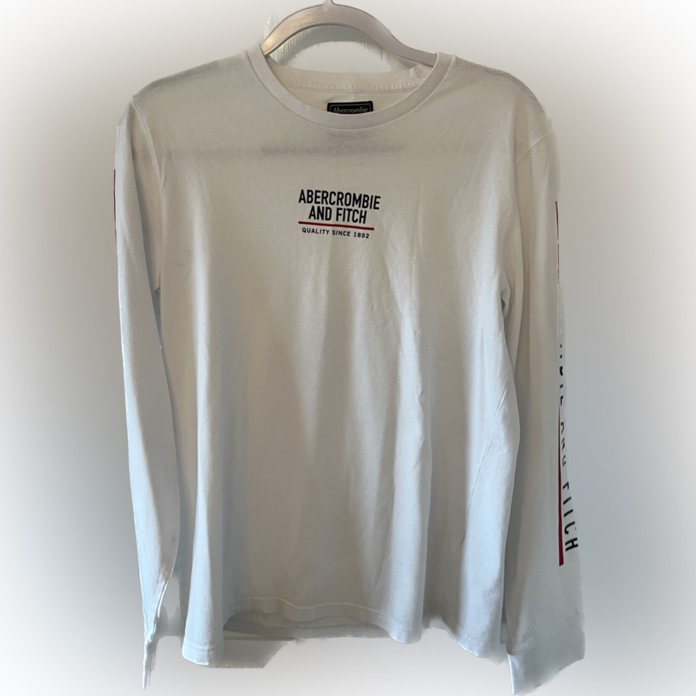 Abercrombie & Fitch Long Sleeve Tee. Size M. Color White.
